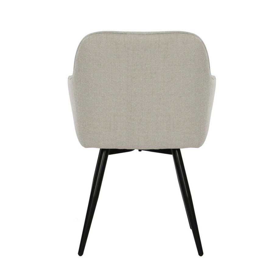 mutoni Chaise avec accoudoirs Metroline beige (set de 2)  