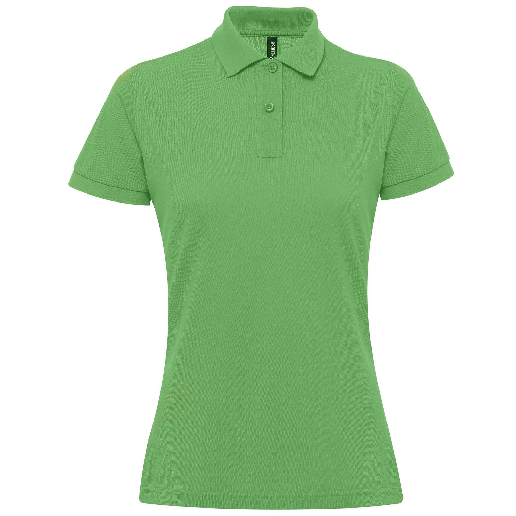 Image of Kurzarm Performance Blend Polo Shirt Damen Grün XL
