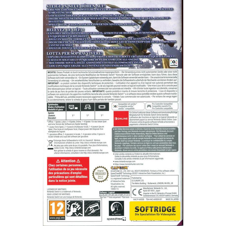 CAPCOM  Switch Monster Hunter Rise 