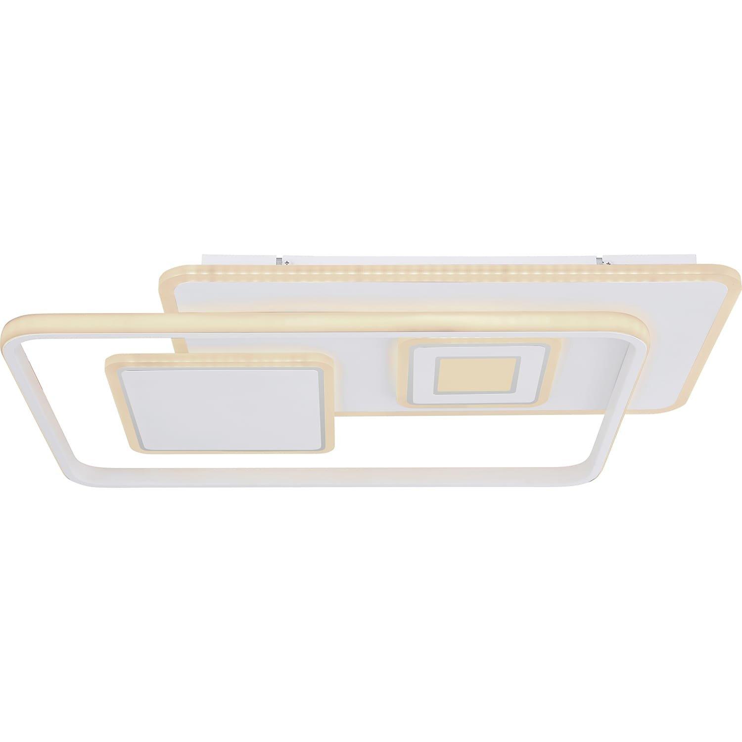 mutoni Plafonnier Roderick métal blanc LED 44x65x6  