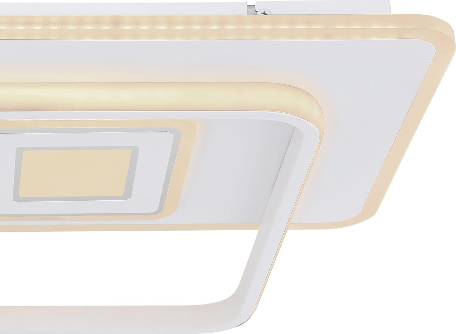 mutoni Plafonnier Roderick métal blanc LED 44x65x6  