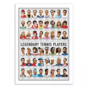 Art-Poster - Legendary Tennis Players - Olivier Bourdereau - 50 x 70 cm