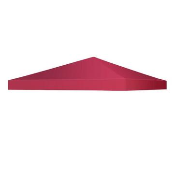 Pavillon-Ersatzdach Sonnenschutzabdeckung mit Klettverschlüssen 300 x 300 cm Wein