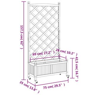 VidaXL Jardinière bois  