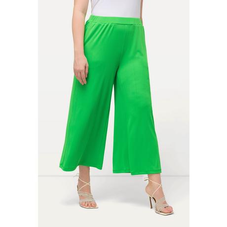 Ulla Popken  Culottes in tessuto operato lunghe fino al polpaccio con taglio della gamba dritto e cintura elastica 