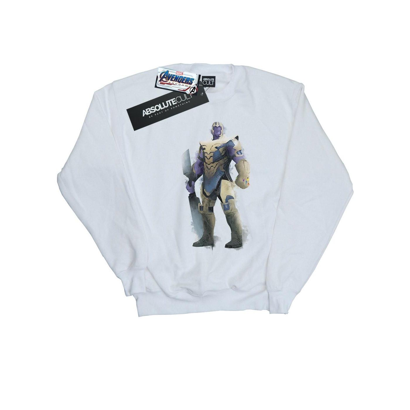 Image of Avengers Endgame Painted Thanos Sweatshirt Herren Weiss XL