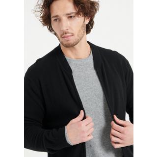 Studio Cashmere8  LUKE 10 Strickjacke mit Bomberkragen - 100% Kaschmir 