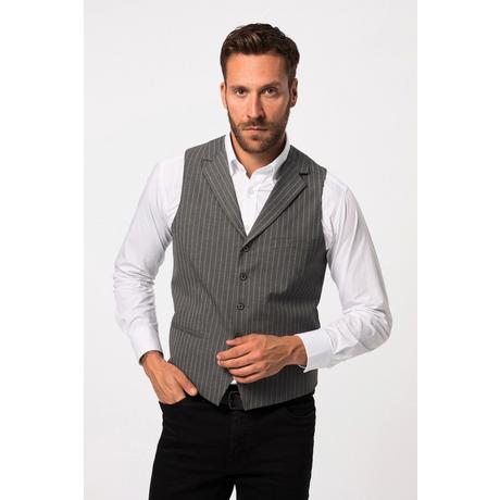 JP1880  Gilet FLEXNAMIC®, à fines rayures et revers, 2 poches, jusqu'à la taille 72 