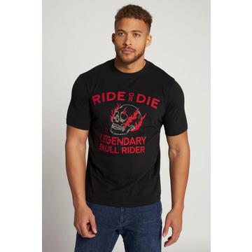 T-shirt con stampa "Ride or Die", scollo a girocollo e mezze maniche