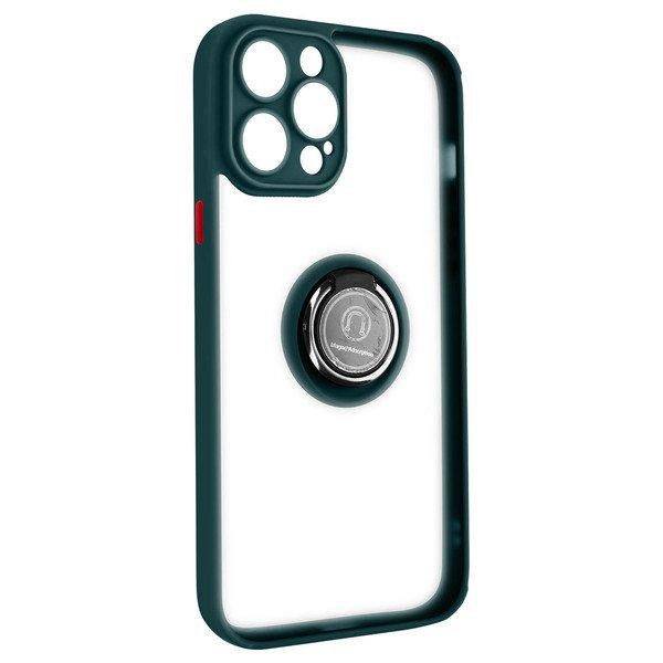 Avizar  Coque iPhone 14 Pro Vert avec Anneau 