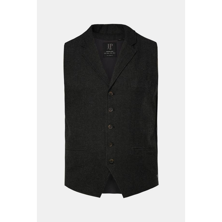 JP1880 Gilet en tweed FLEXNAMIC Cols à revers Dos en maille  
