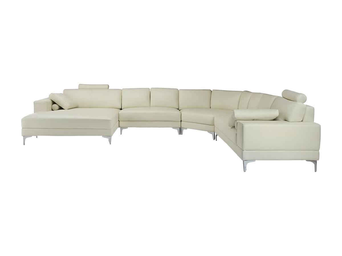 LINEA SOFA Wohnlandschaft Leder DONATELLO II Elfenbein Ecke Links  