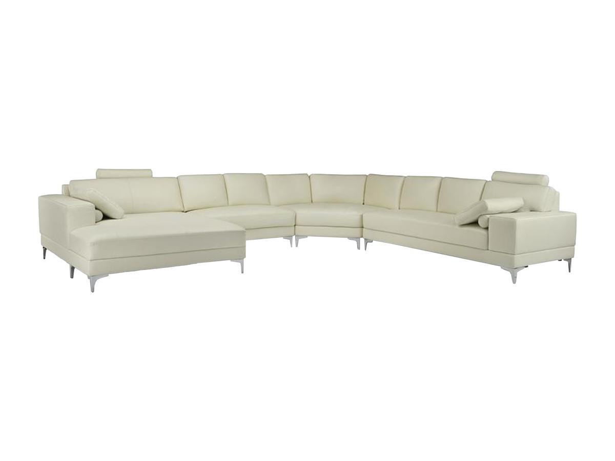 LINEA SOFA Wohnlandschaft Leder DONATELLO II Elfenbein Ecke Links  