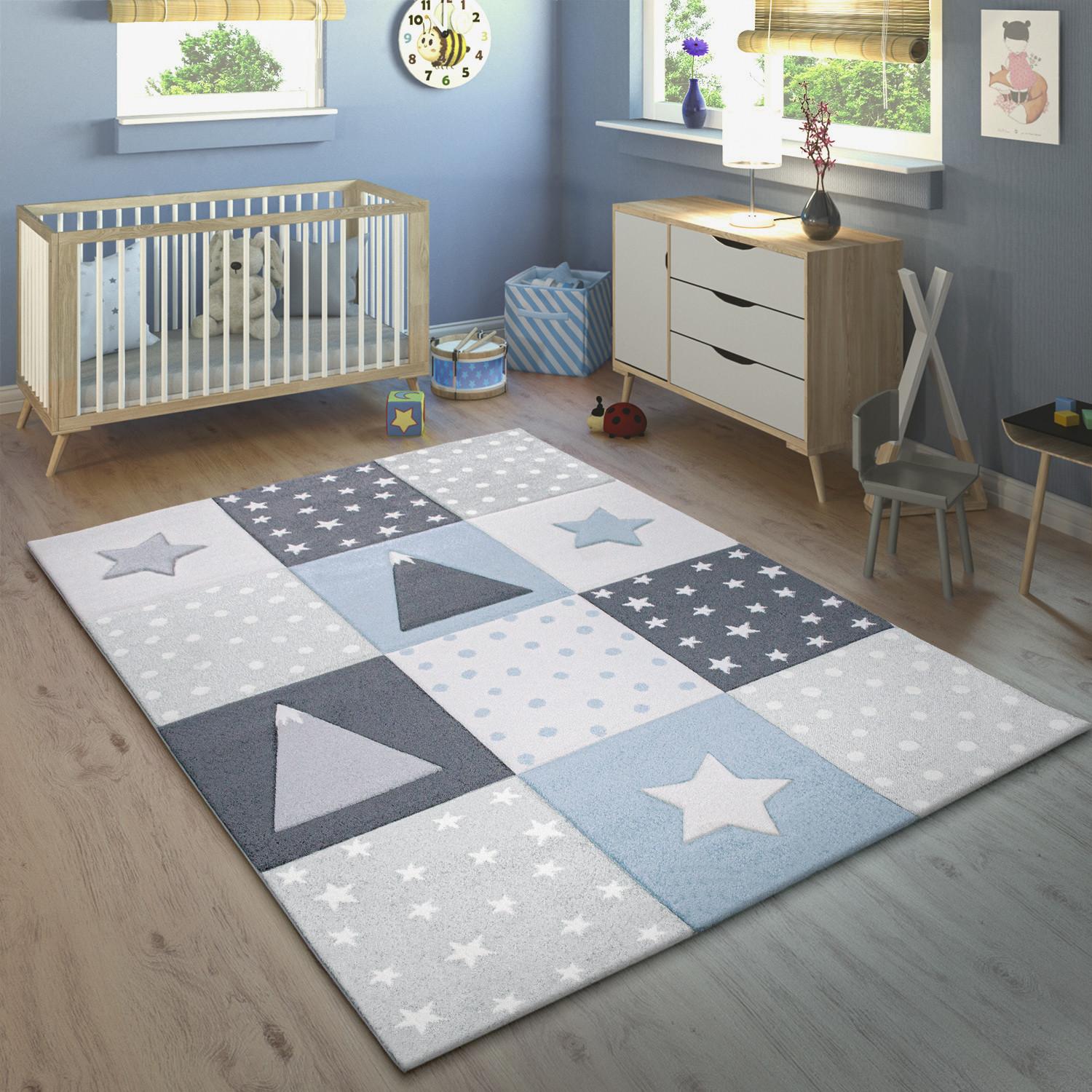 Paco Home Motif des montagnes des points d'étoile du tapis pour enfants  