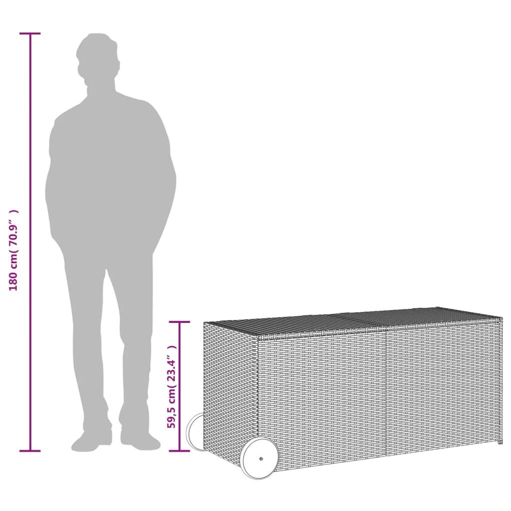 VidaXL contenitore da giardino Polirattan  