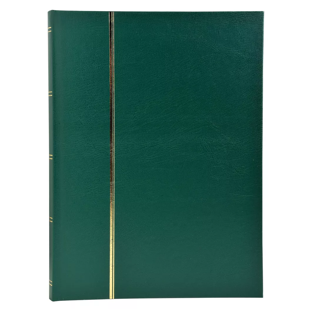 Exacompta - Briefmarken Einsteckalbum aus Halbleder, 48 Seiten, 22,5x30,5cm, One Size, Grün