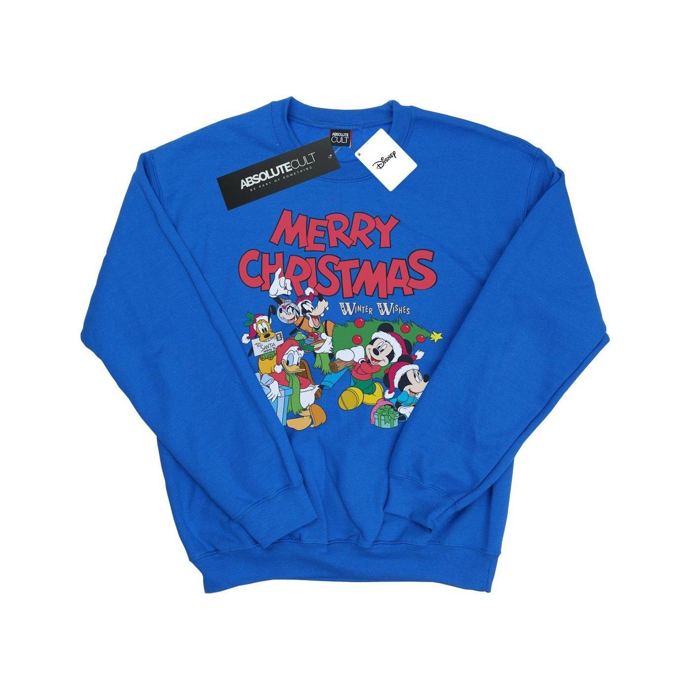 Image of Mickey And Friends Winter Wishes Sweatshirt Unisex Königsblau 152-158