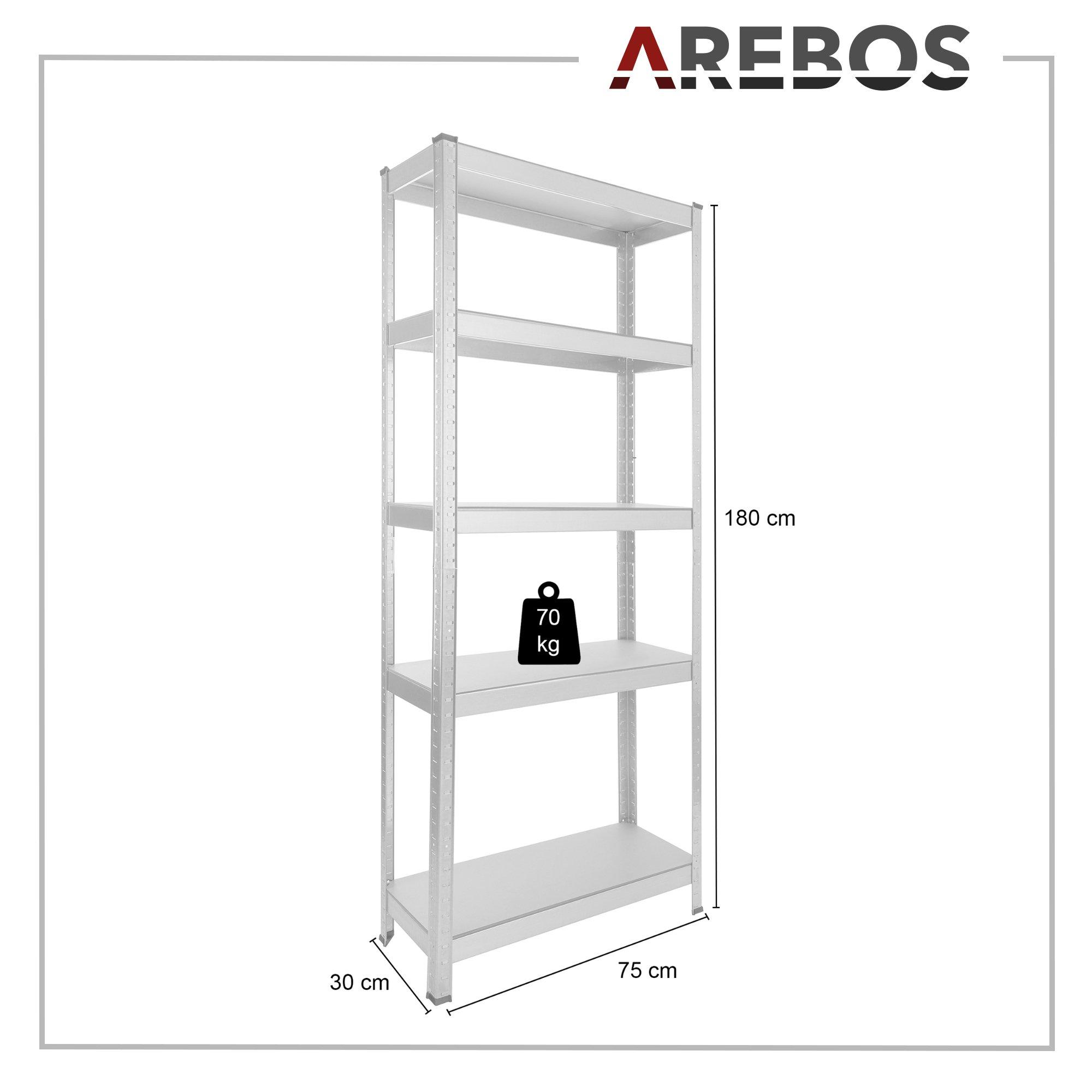 Arebos Scaffali per carichi pesanti 350kg  