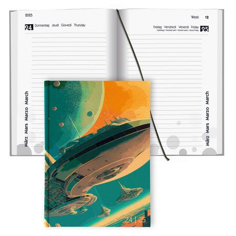 Biella Agenda scolaire mydiary 1 jour par page, Future - Multicolores  