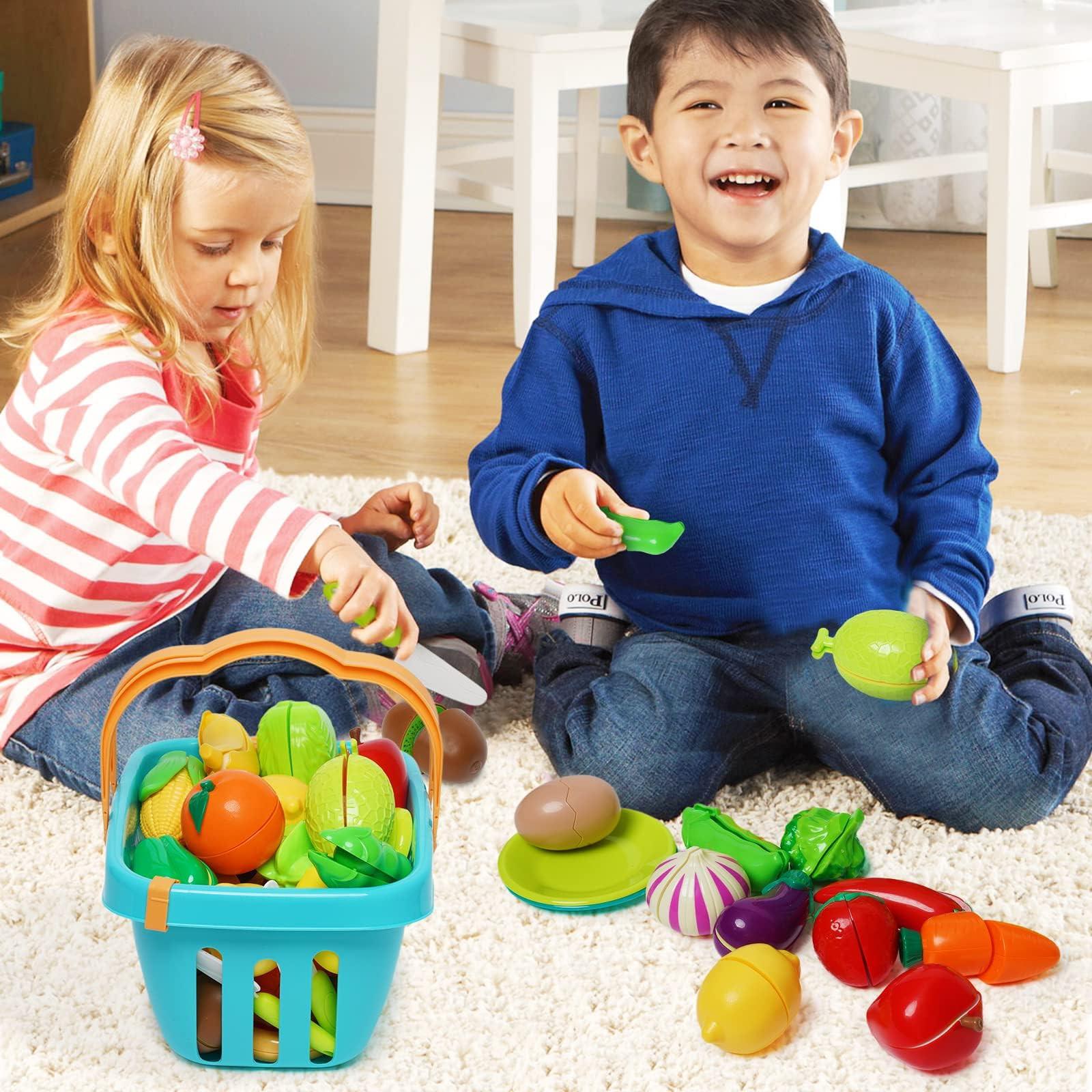 Activity-board  Kinderküche Zubehör Spielzeug Obst und Gemüse Spielzeug 36 PCS - Kinderküche Zubehör Schneiden Rollenspi 