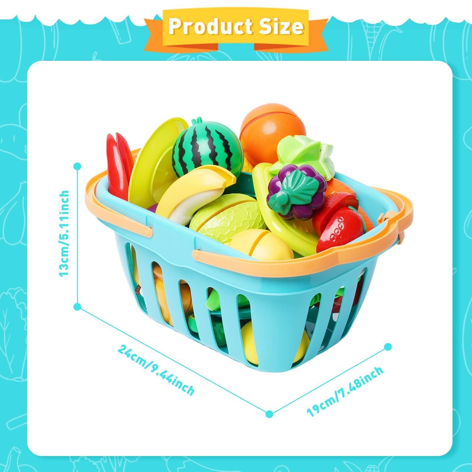 Activity-board  Accessoires de cuisine pour enfants jouet fruits et légumes 36 PCS - Accessoires de cuisine pour enfants jeu de rôle de découpage 