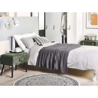 Beliani Comodino 1 cassetto en Velluto a coste Retrò EUROSTAR  