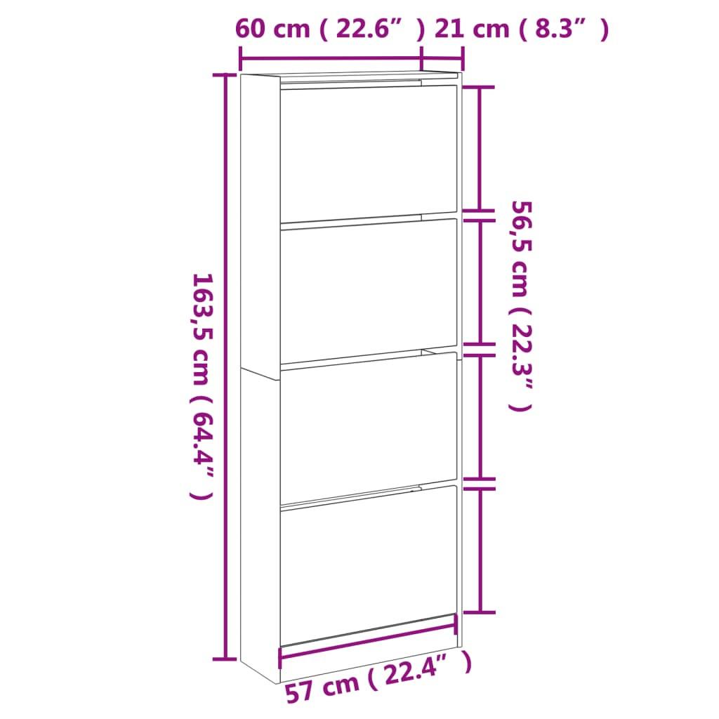 VidaXL scarpiera Legno multistrato  