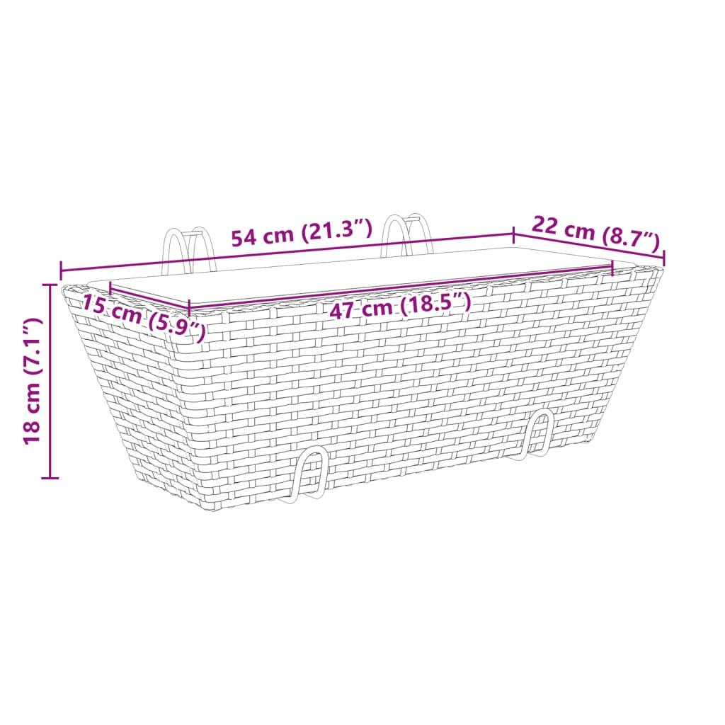 VidaXL Pflanzkübel poly-rattan  