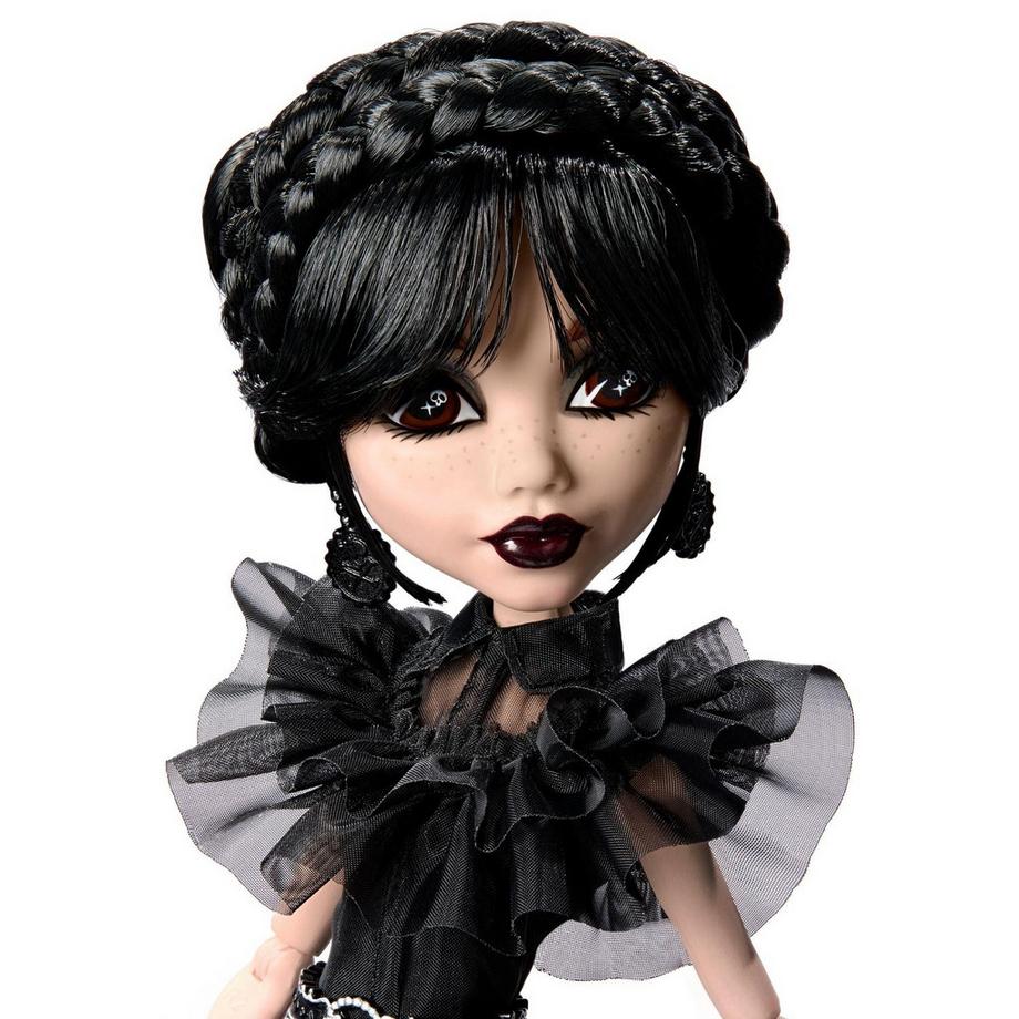 Mattel  Monster High Puppe Rave'N Wednesday im schwarzem Gothic-Kleid 