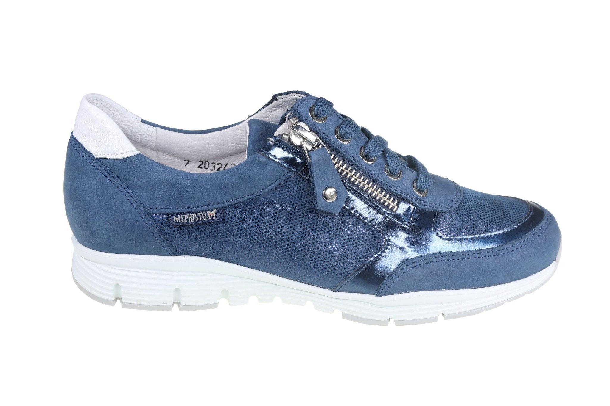 Image of Ylona - Nubuk Schnürschuh Unisex Blau 38