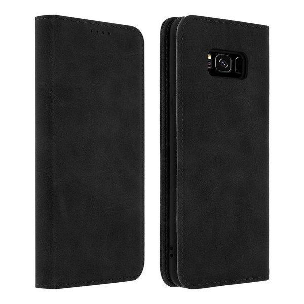 Avizar  Wallet Cover Galaxy S8 Plus Schwarz 