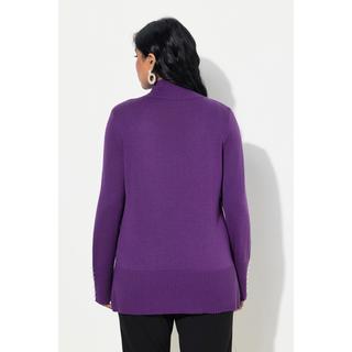 Ulla Popken  Pullover, Woll-Seidenmischung, Stehkragen, Zierperlen 