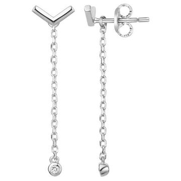 Ohrringe aus Silber und Diamanten