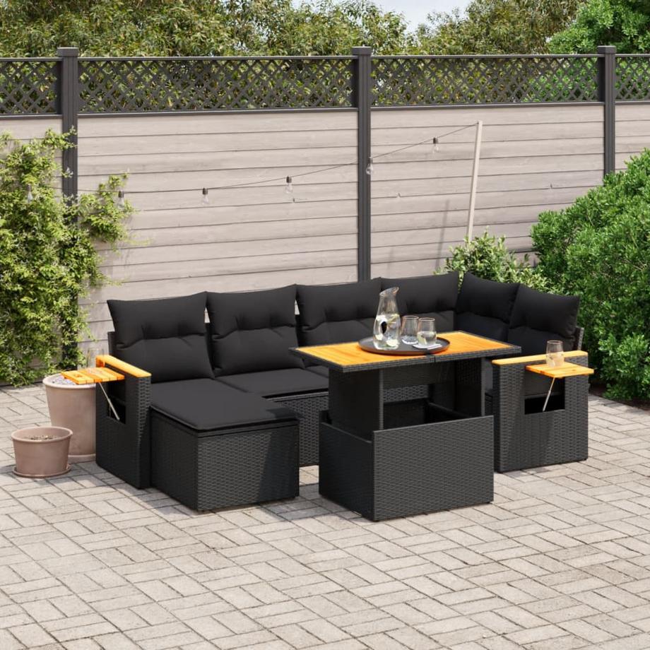 VidaXL Ensemble de canapés de jardin rotin synthétique  