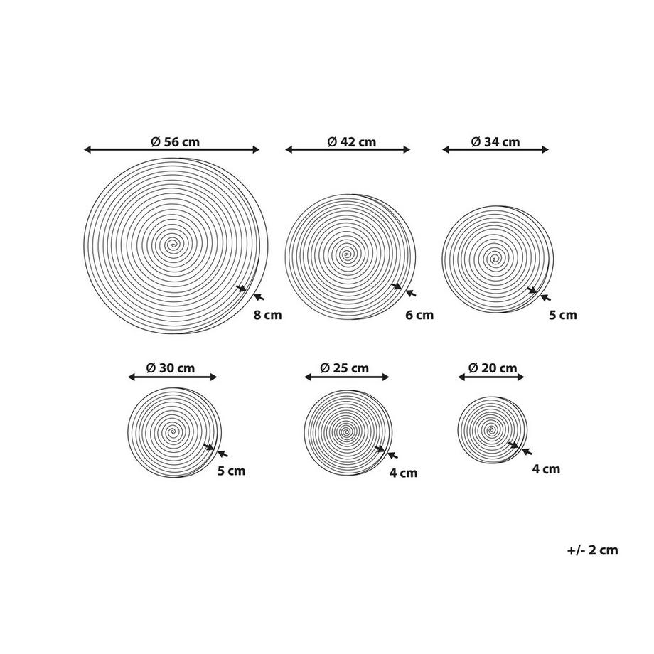 Beliani Lot de décorations suspendues en Herbier marin Boho NAMDINH  