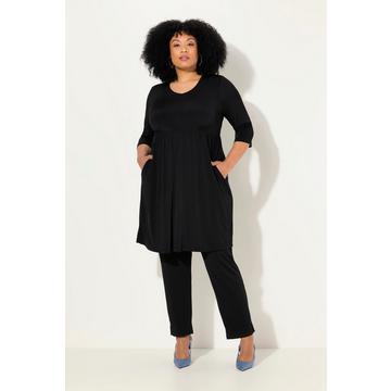 Longshirt, A-Linie, Tunika-Ausschnitt, 3/4-Arm, Taschen