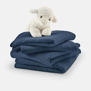 4er-Pack Maxi-Mullwindeln Kumla aus Baumwollmusselin