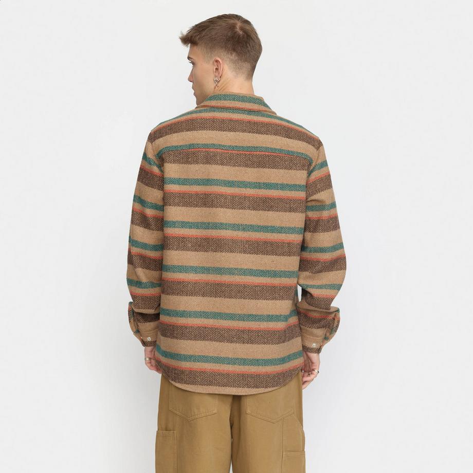 Revolution Gestreiftes Überhemd mit Reissverschluss  