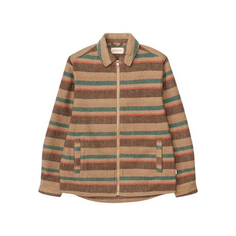 Revolution Gestreiftes Überhemd mit Reissverschluss  