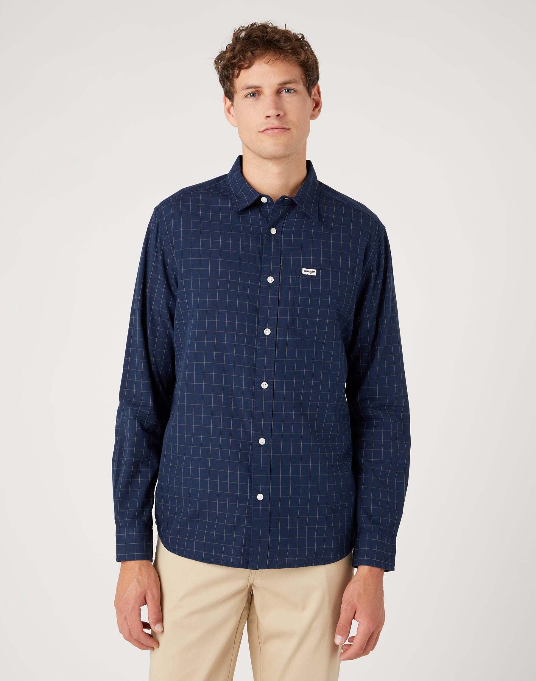 Image of Hemden One Pocket Shirt Herren Blau M