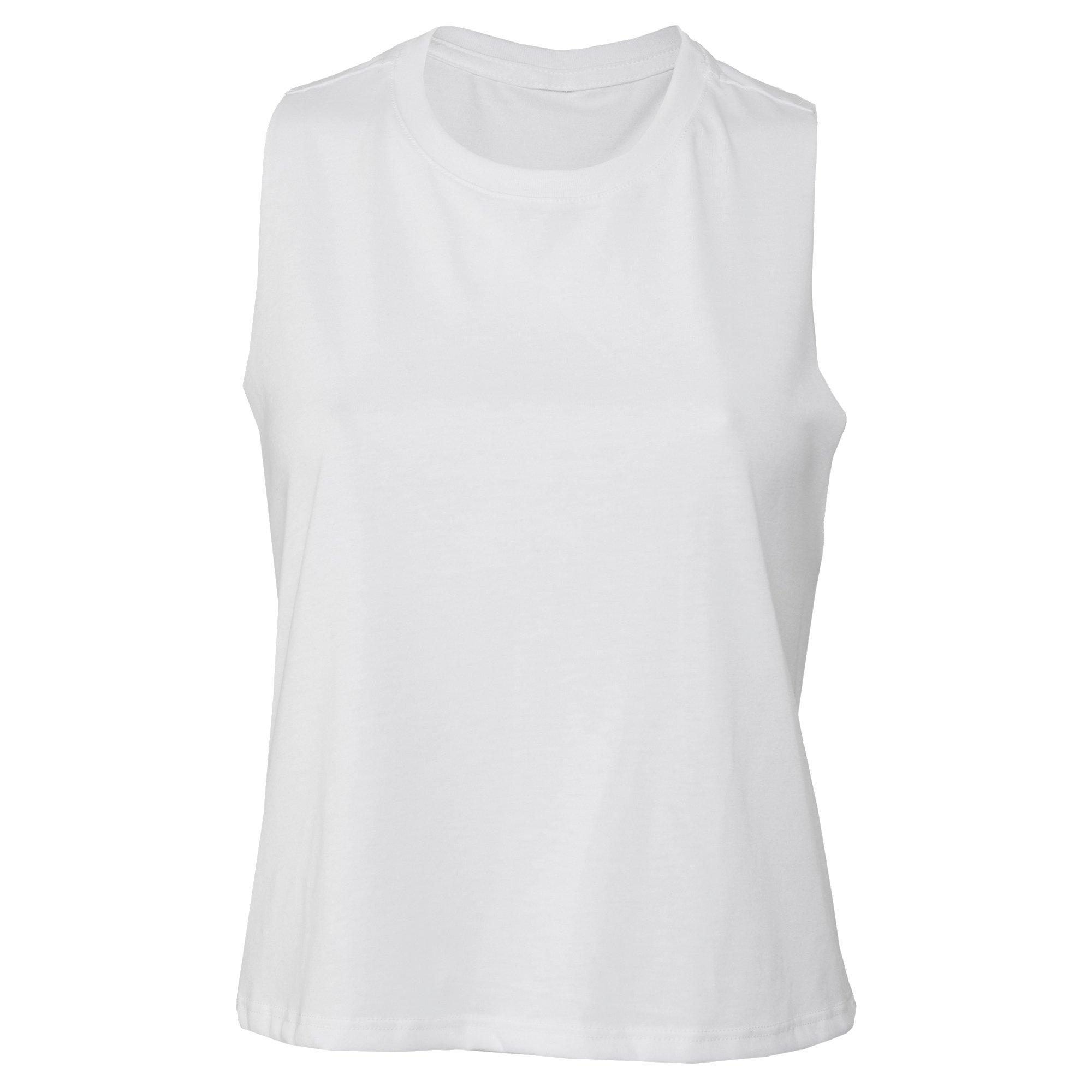 Image of Croptanktop Mit Racerback Unisex Weiss M