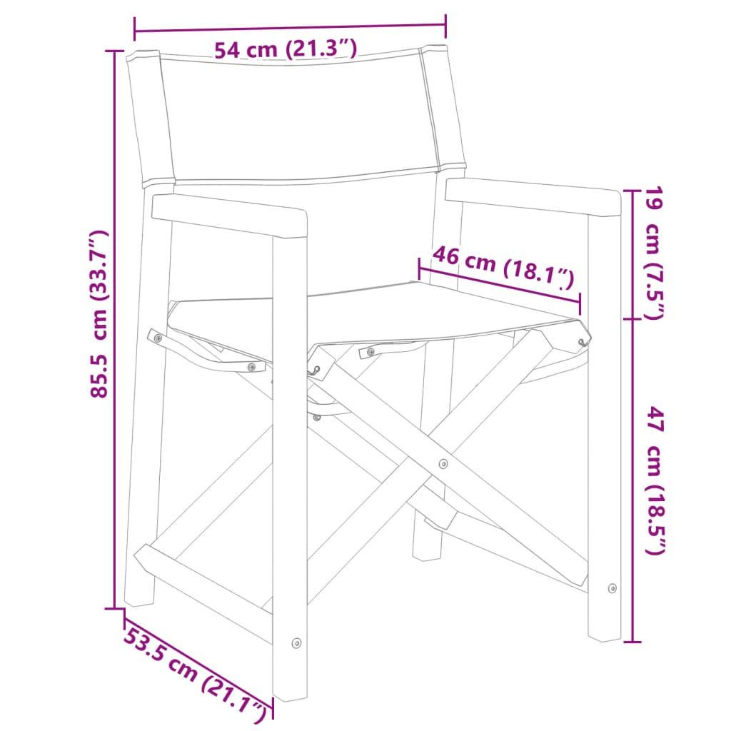 VidaXL Chaise de jardin pliante bois d'acacia  