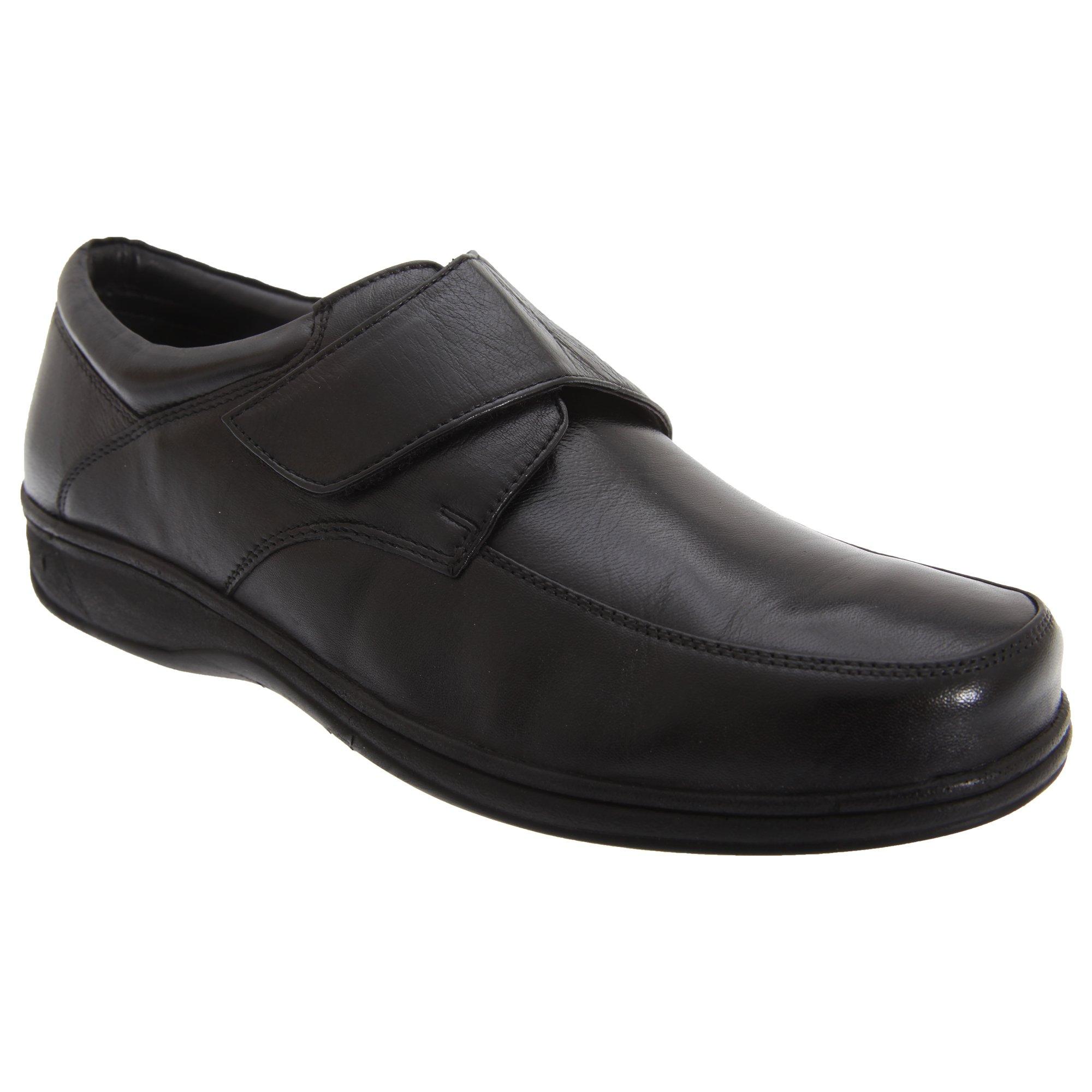 Image of Superlight Lederschuhe Schuhe Mit Klettverschluss Herren Schwarz 47