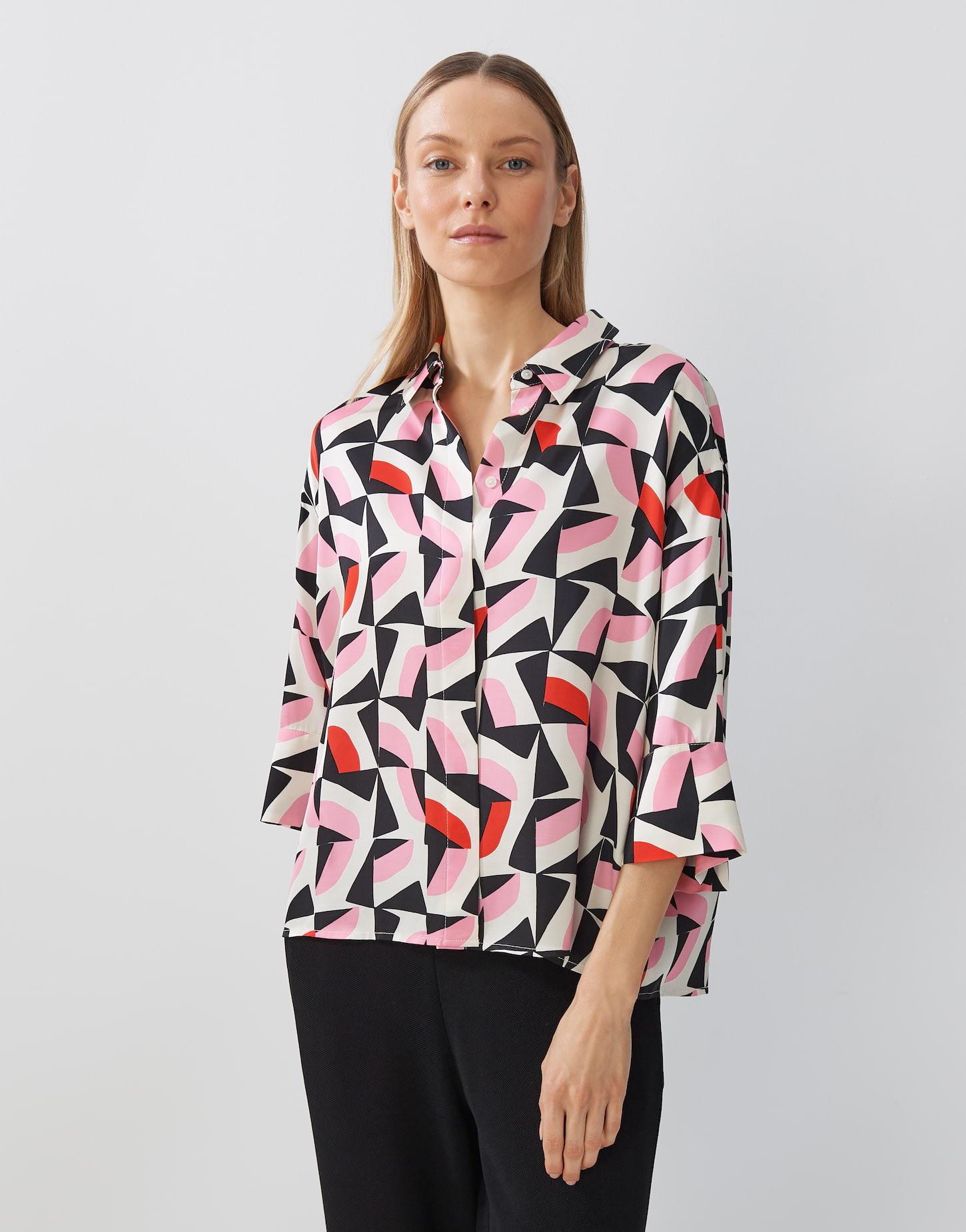 Image of Printbluse Zatino Dynamic Oversized Damen Hellrosa S