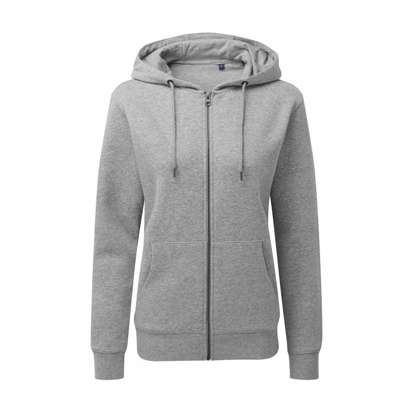Image of Zipthrough Organic Hoodie Damen Grau 36