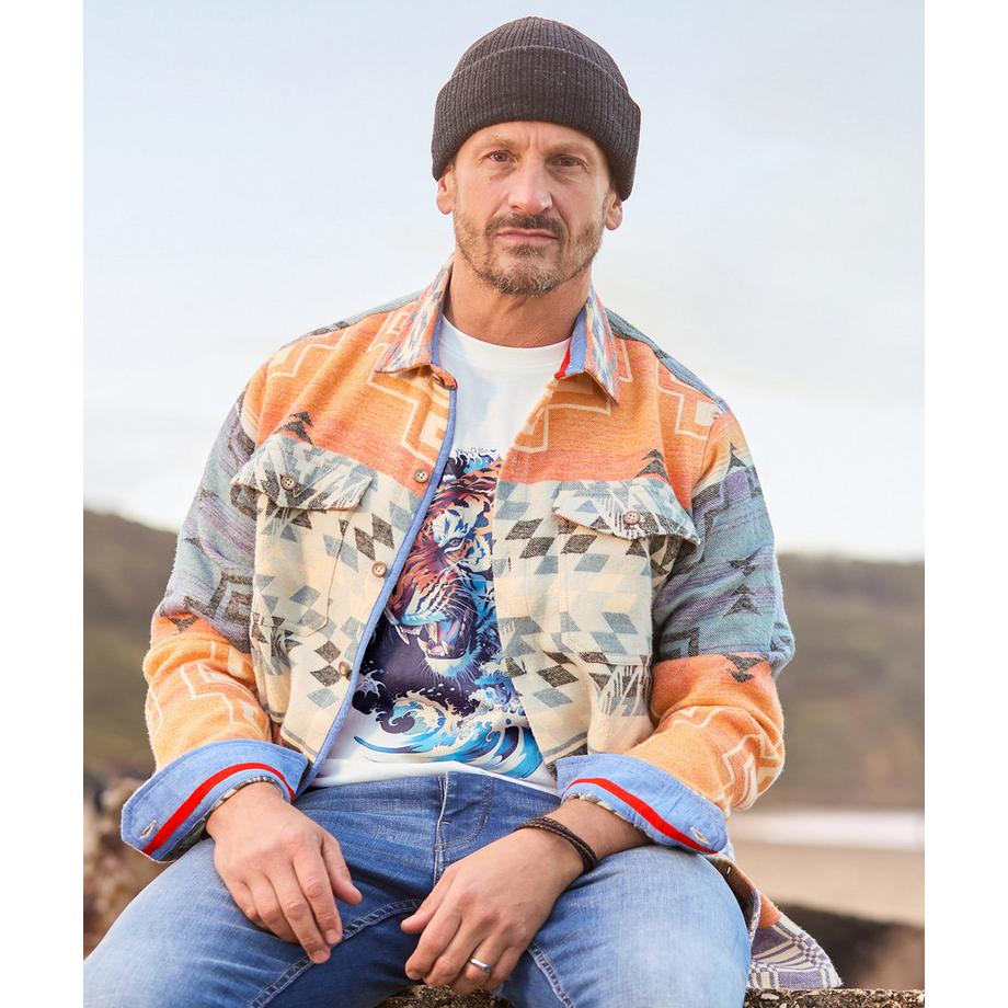Joe Browns Hemdjacke mit Aztekenmuster  
