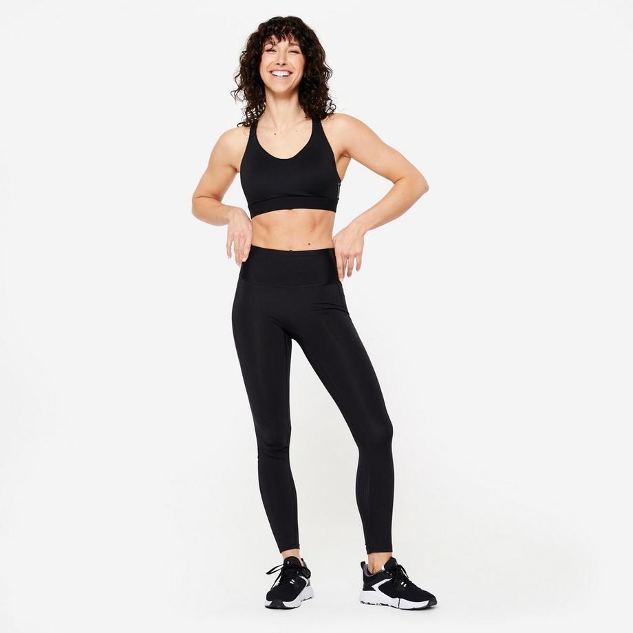 DOMYOS  Leggings donna vita alta modellante poliammide 