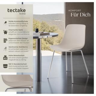 Tectake Sedie in plastica Mave, ergonomiche, 120 kg  