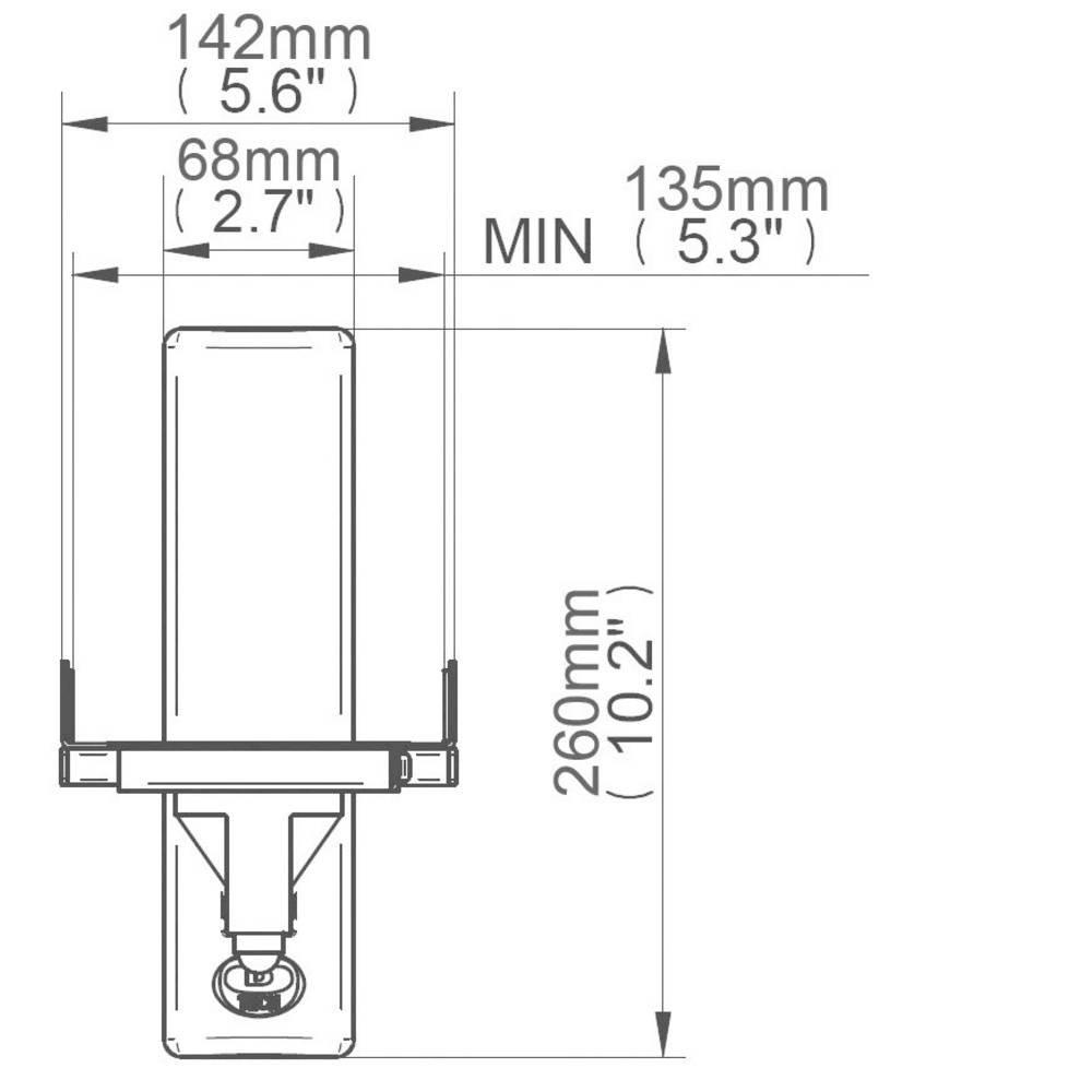 B-TECH  BT77 Supporto a muro per altoparlante Inclinabile, Girevole Distanza dalla parete (max.): 27.3 cm Bianc 