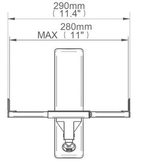B-TECH  BT77 Supporto a muro per altoparlante Inclinabile, Girevole Distanza dalla parete (max.): 27.3 cm Bianc 